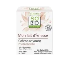 So Bio  Creme soyeuse hydratante tout type de peau 50ml au lait D'anesse