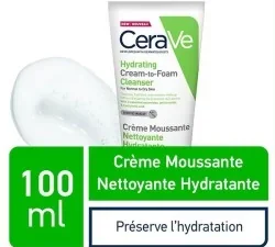 Cerave creme moussante Nettoyante Hydratante – 100 ml PNS