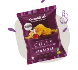 CROUSTISUD CHIPS DE POMME DE TERRE AU VINAIGRE 100G