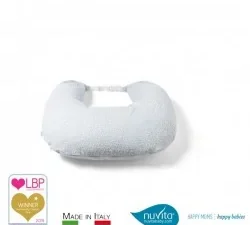 NUVITA COUSSIN D'ALLAITEMENT HYPOALLERGENIQUE, RESPIRANT, IMPERMEABLES A L’EAU - FEEDFRIEND BIANCO AZZURRO