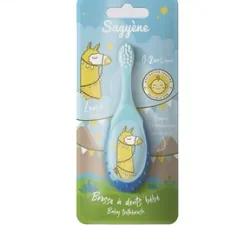 SAGYENE Brosse a dents Ergonomique LAMA BLEU 0-2ANS - A00136