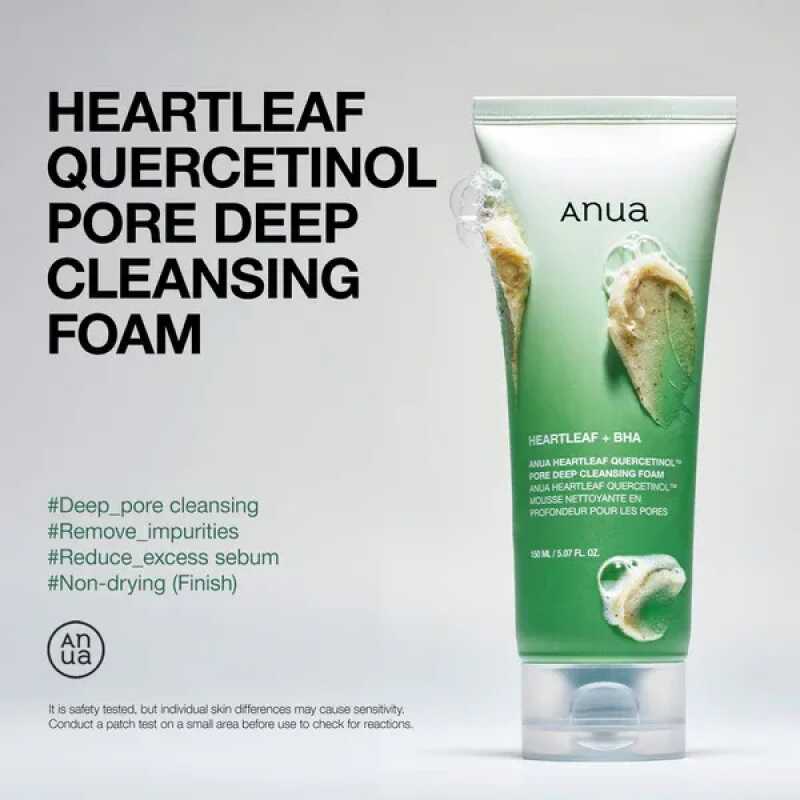 Anua Heartleaf + BHA Quercetinol Pore Deep Cleansing Foam 150ml