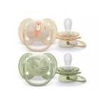 Avent 2 Sucette Ultra Soft 0-6m Boy Scf091/07
