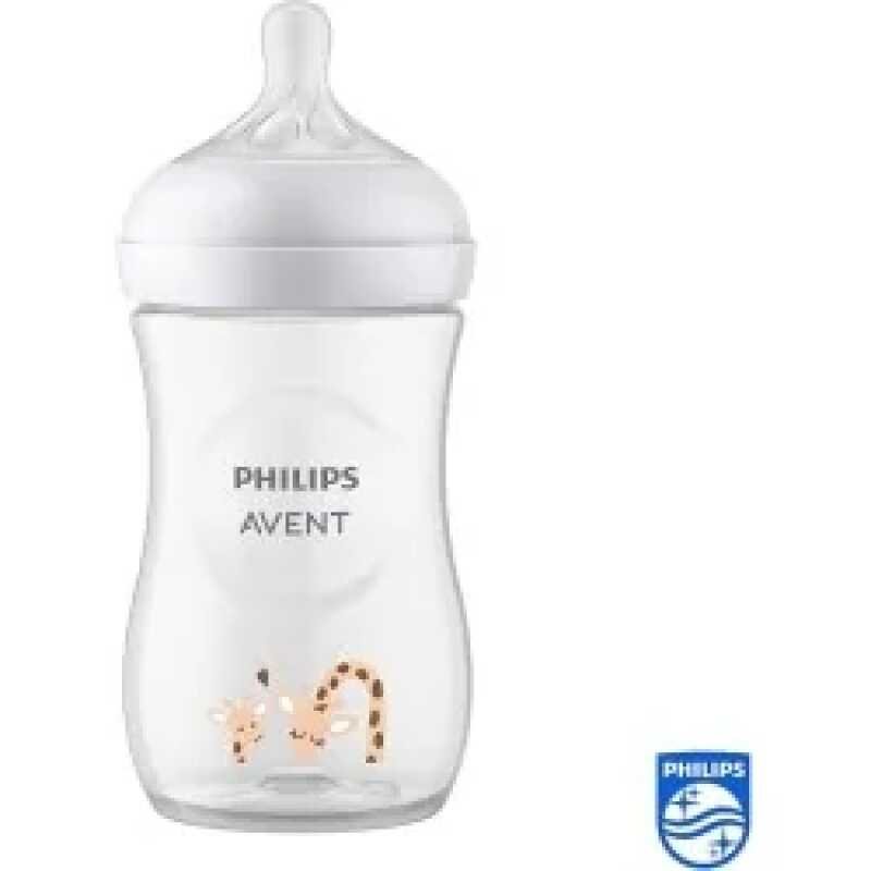 AVENT BIBERON NATURAL 3.0 TEAT 1M+ 260ML DECO GIRAFFE SCY903/66