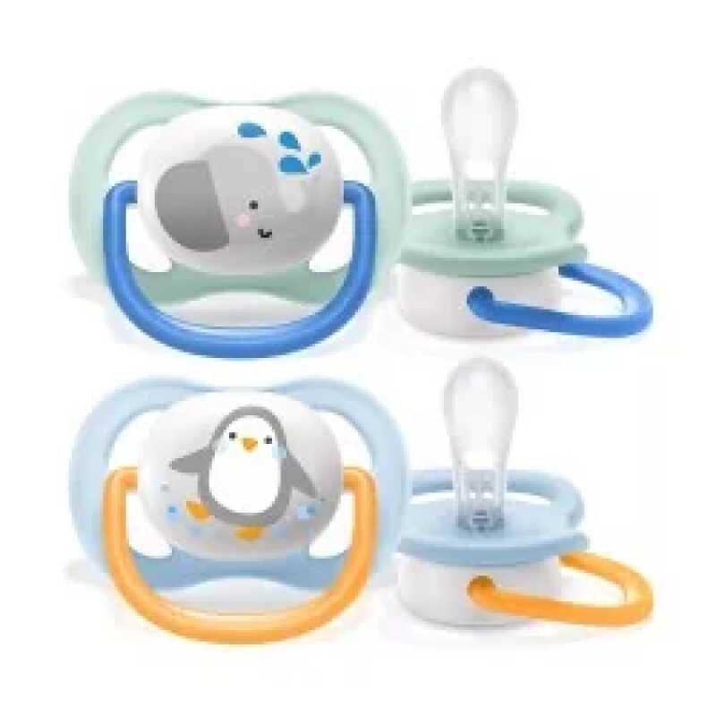 AVENT SUCETTE ORTHO 0-6M BOY ELEP/PENG SCF080/05