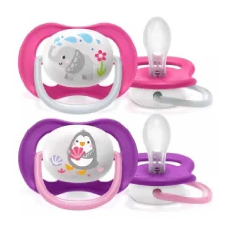 AVENT SUCETTE ORTHO 6-18M GRL ELEP/PENG - SCF080/08