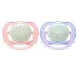 AVENT Sucettes Ultra Air Night 0-6m fille scf376/10