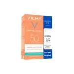VICHY PACK CAPITAL SOLEIL SPF50 CREME ONCTUEUSE PEAU SENSIBLE NORMAL A SECHE TEXTURE INVISIBLE + VICHY MINERAL 89 10ML OFFERT