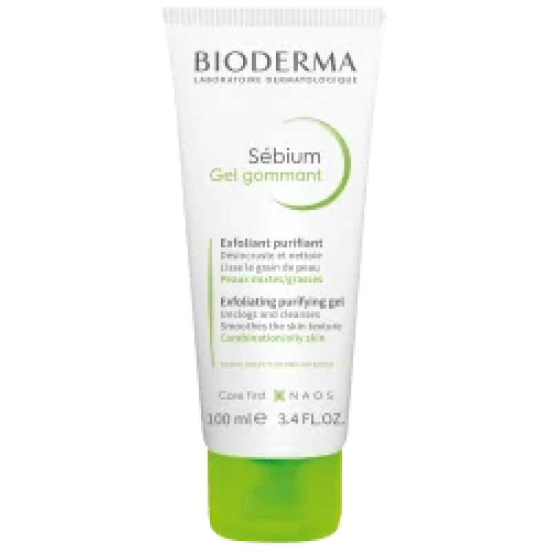 BIODERMA SEBIUM GEL GOMMANT PURIFIANT 100ml Desincruste Et Nettoie