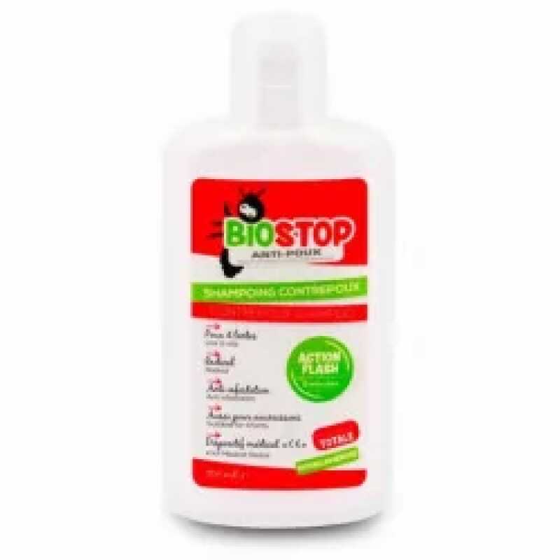 Biostop contre poux shampooing action flash 5min 100ml