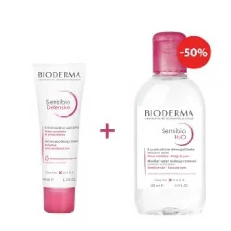 Coffret Bioderma  Sensibio Defensive Creme 40ml + SENSIBIO H2O 250ml
