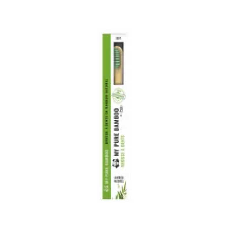 DENTI-SMILE BROSSE A DENT BAMBOU MEDIUM VERT