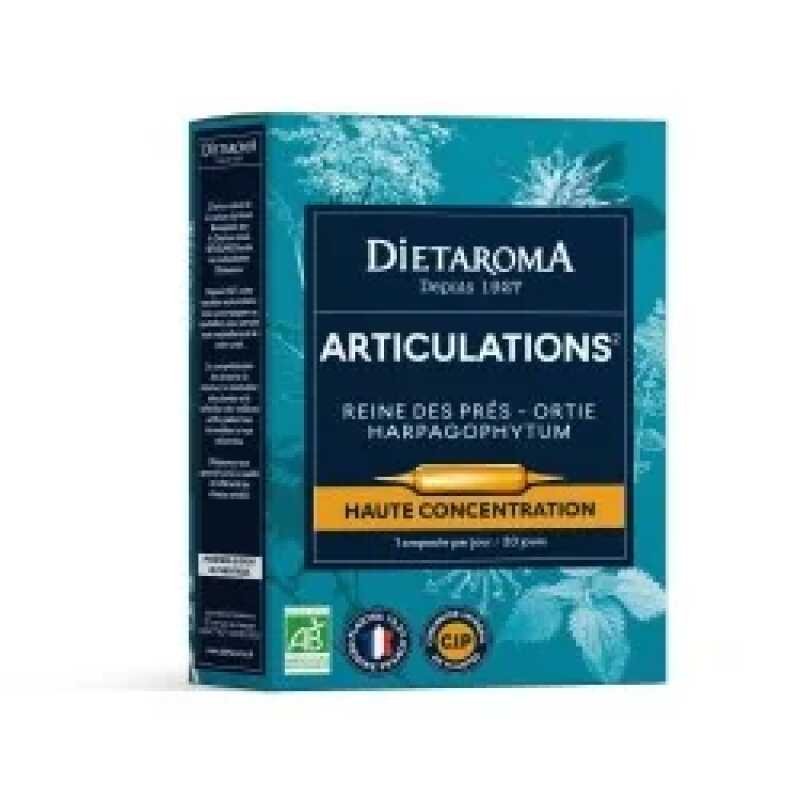 Dietaroma Articulations (Reine des pres, orties, harpagophytum) BIO, 20 ampoules