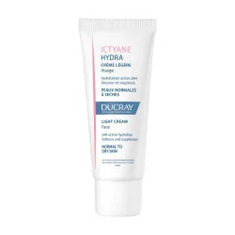 Ducray Creme legere Visage Creme hydratante visage peau seche Ictyane Hydra 40 ml