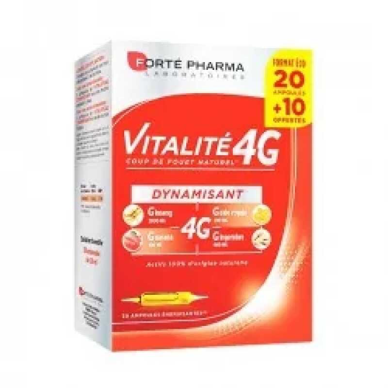 FORTE PHARMA VITALITE 4 G DYNAMISANT 30 AMPOULES FORMAT ECO (20 + 10 OFFERTES)