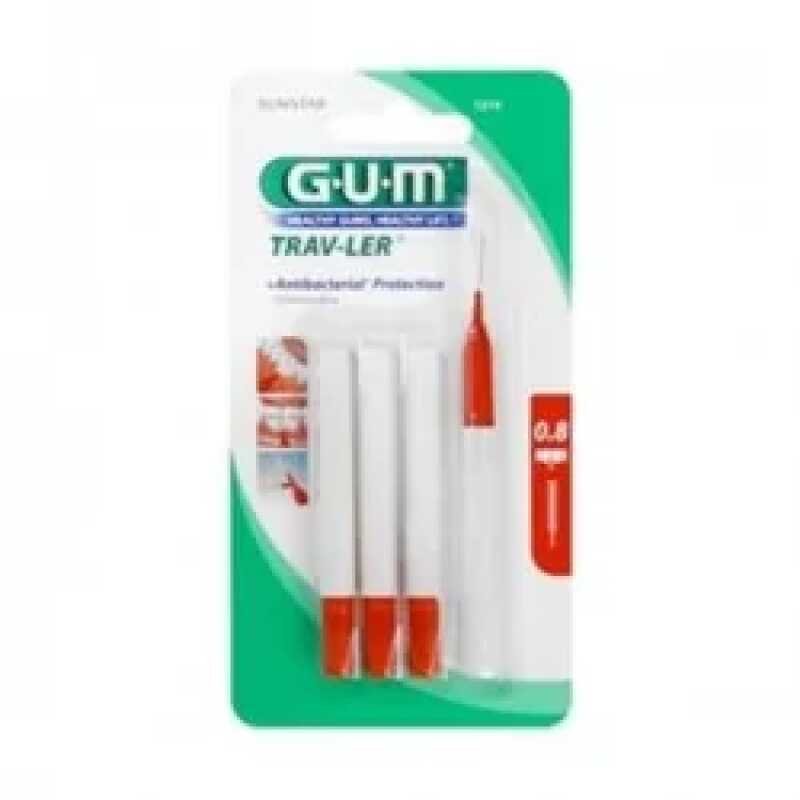 GUM TRAV-LER MANCHE PAR 4 UNITES AVEC BROSSETTE 0,8mm  1314