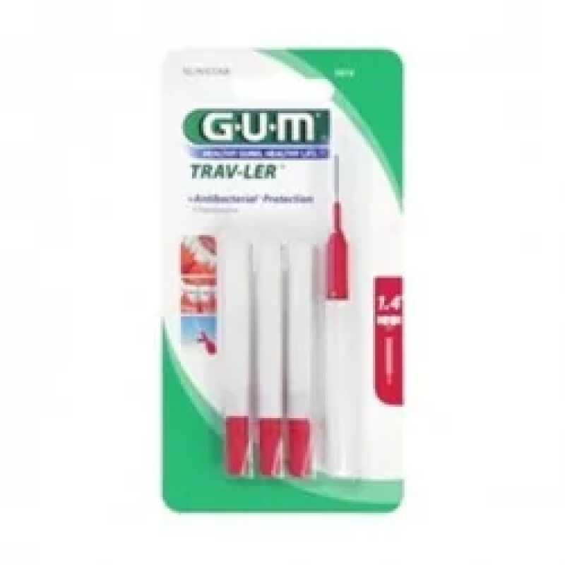 GUM TRAV-LER MANCHE PAR 4 UNITES AVEC BROSSETTE 1,4mm Fine