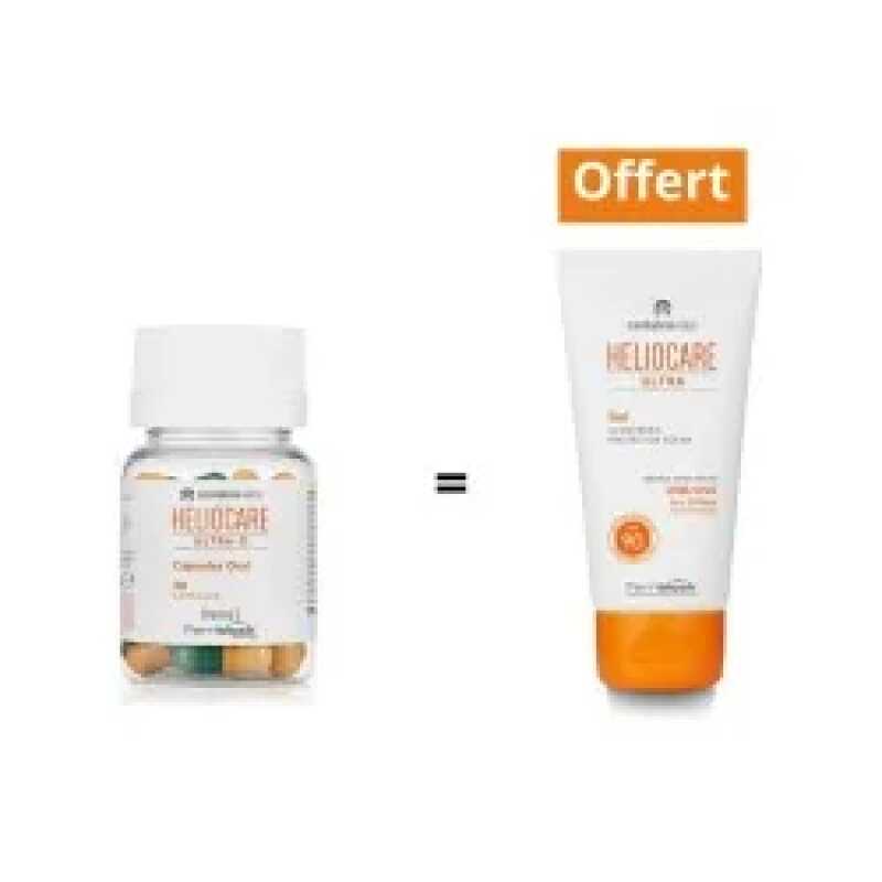 HELIOCARE ULTRA D 30 CAPSULES Achete + HELIOCARE GEL ULTRA 90 SPF 50 Offert