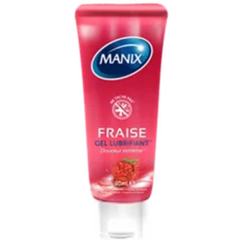 Manix gel lubrifiant fraise pulpeuse 80 ml