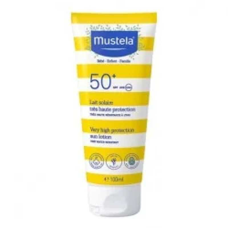 Mustela Bebe Enfant Lait Solaire Tres Haute Protection SPF50+ 100ml