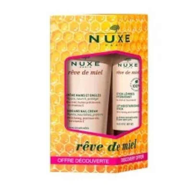 Nuxe Reve de Miel Creme Mains et Ongles 30 ml + Stick Levres Hydratant 4 g