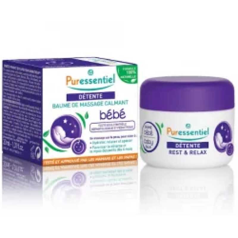 Puressentiel Baume de massage calmant bebe detente 3 HE - 30 ml