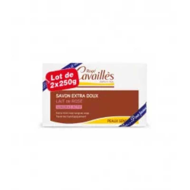 ROGE CAVAILLES SAVON PARFUME LAIT DE ROSE 250G X2