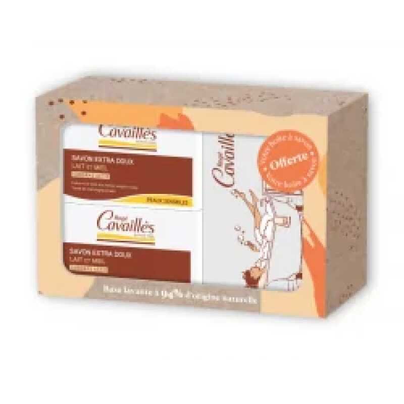 ROGE CAVAILLES SAVON PARFUME LAIT ET MIEL 250G X2 +BOITE OFFERTE