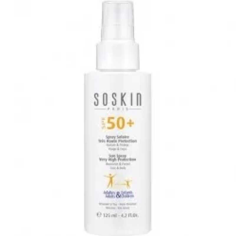 Soskin spray solaire tres haute protection spf50+