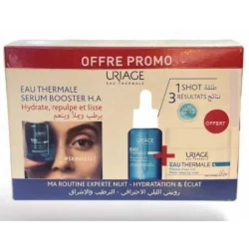 URIAGE EAU THERMALE SERUM BOOSTER H.A 30ML + MASQUE DE NUIT 50ML OFFERT