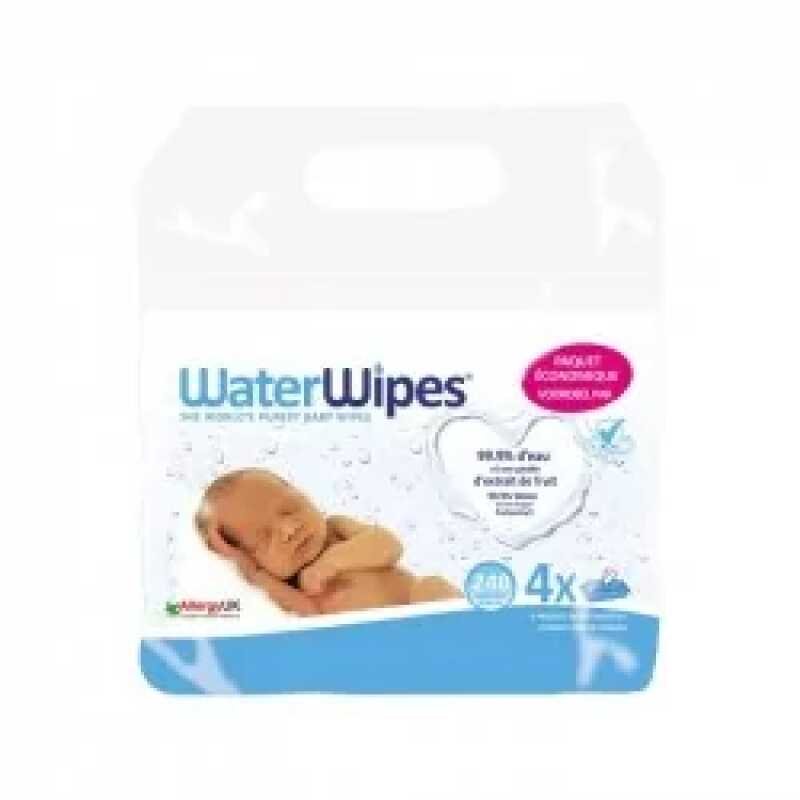 WATERWIPES Lingettes bebe 4X60 Pieces